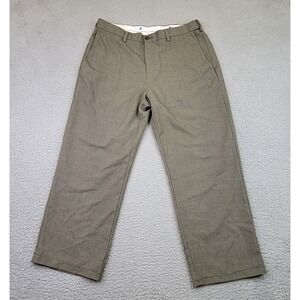 Haggar Men's Slacks Pants Size 34x29 Gray‎ Brown Trousers Straight 32X25.5